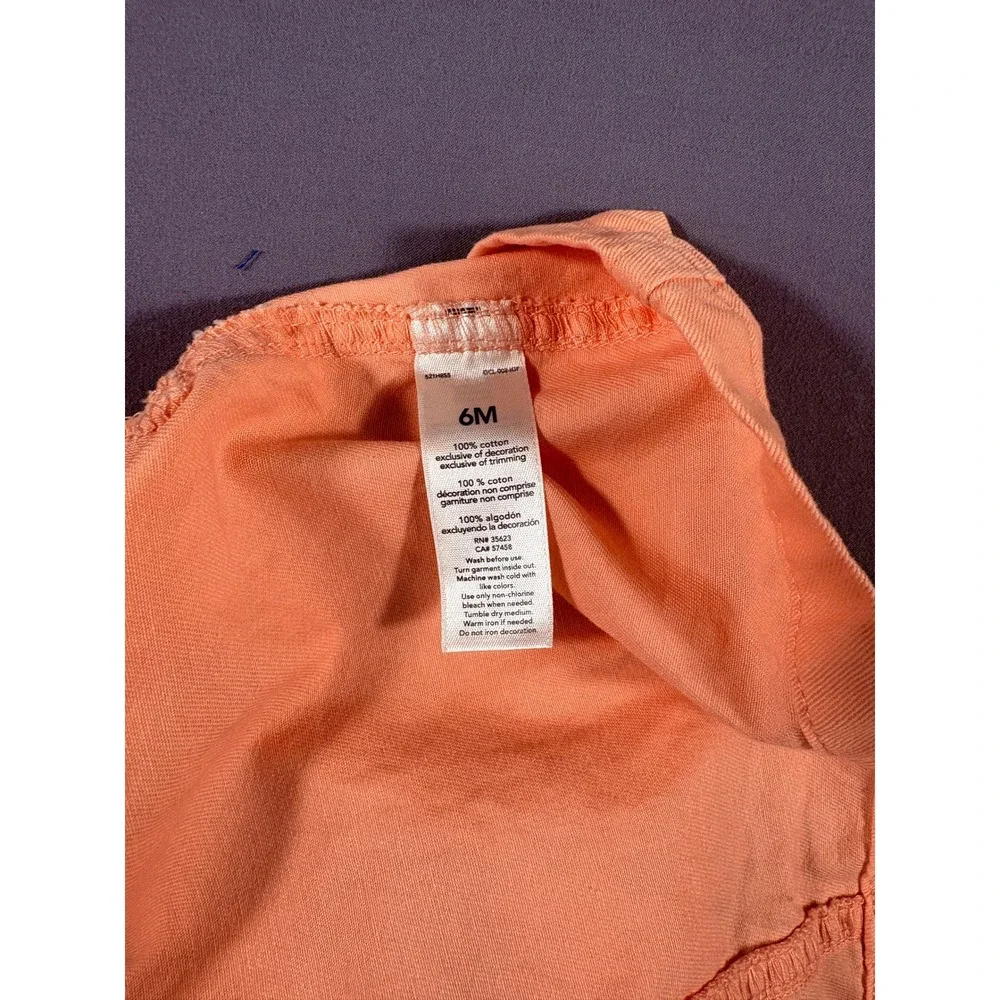 Just One You by Carters Baby Girl Peach Orange Cat Face Jumper Dress 6M